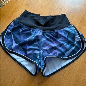 lululemon athletica Blue and Purple Geometric Athletic Shorts